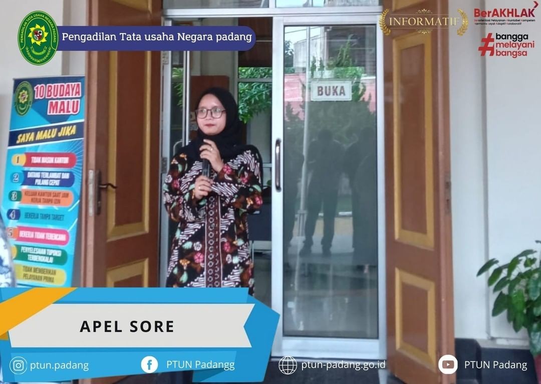 PTUN Padang Melaksanakan Kegiatan Apel Sore