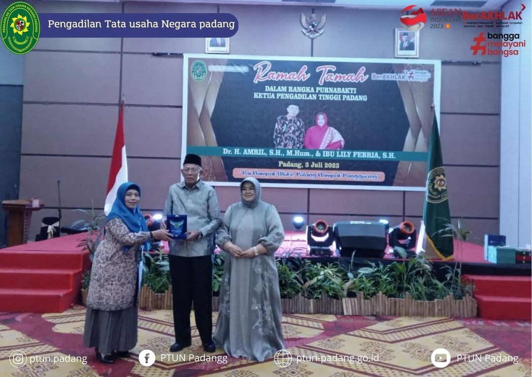 Acara Ranah Tamah Purnabakti Ketua Pengadilan Tinggi Padang Bapak. Br. H.Amril, S.H., M.H.