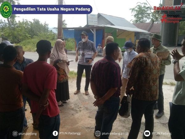 Agenda pemeriksaan setempat untuk perkara No.55/G/2022/PTUN.PDG