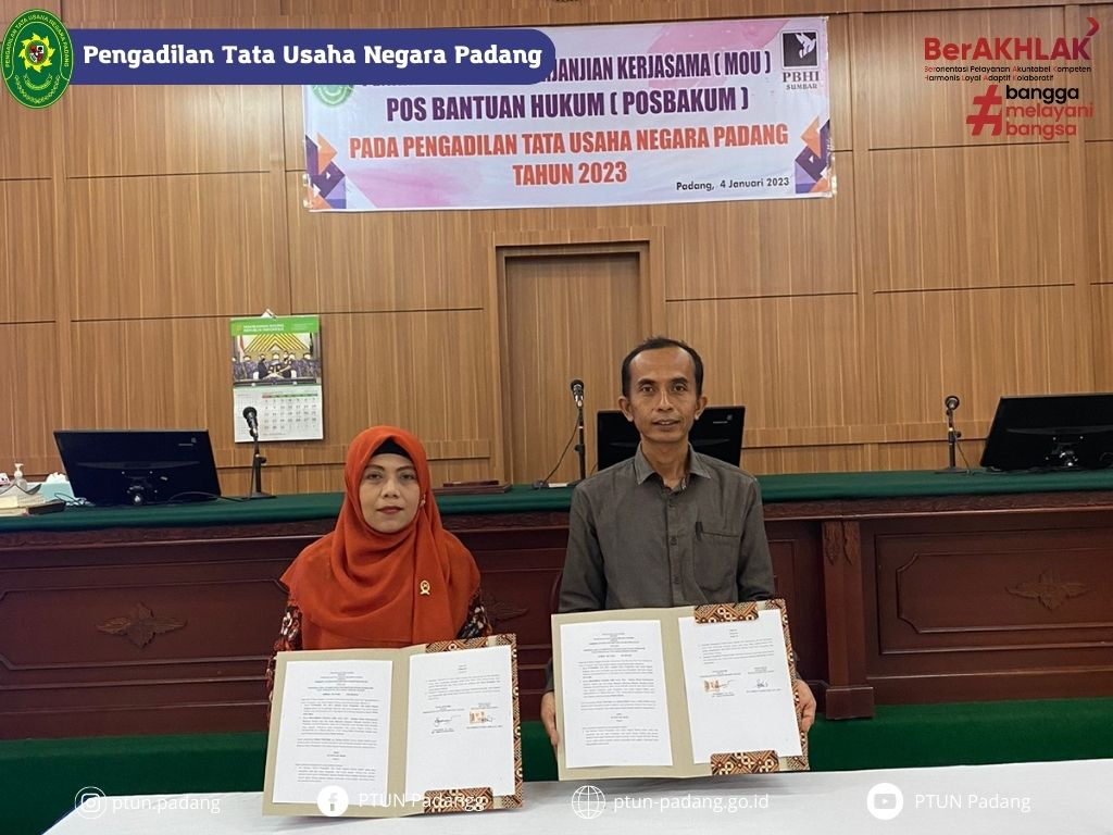 Penandatanganan Memorandum of Understanding (MoU) Penyedia Jasa Layanan Pos Bantuan Hukum
