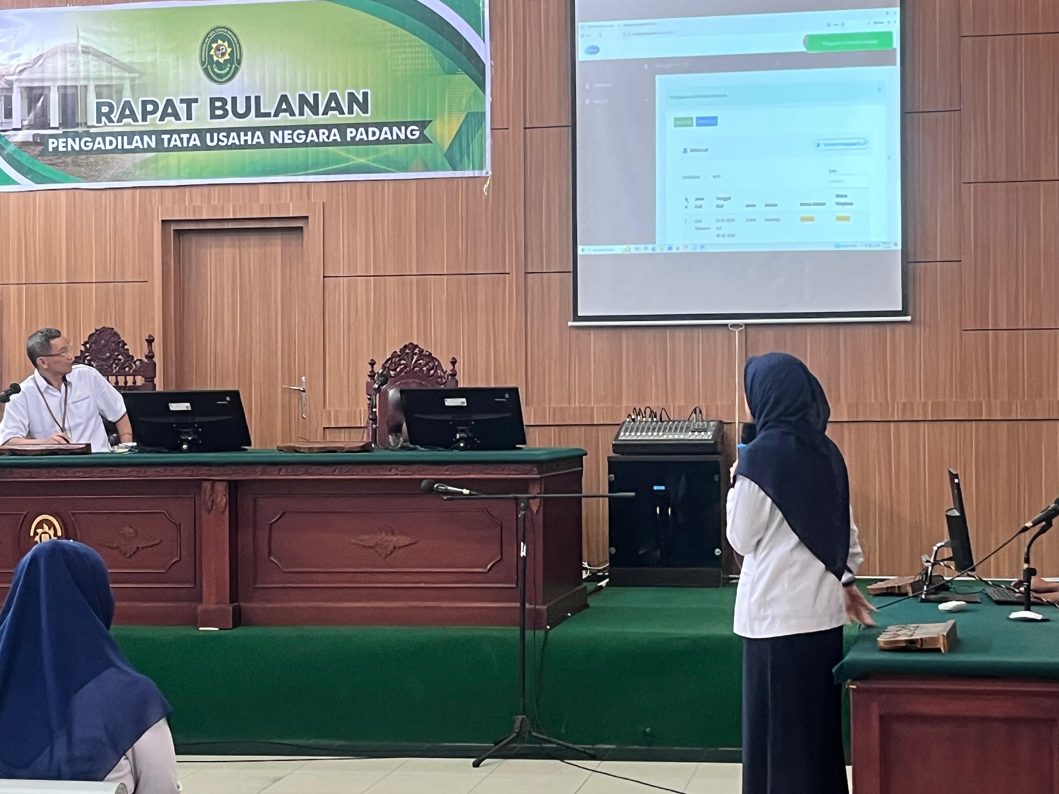 Kegiatan Sosialisasi Penggunaaan Aplikasi E-Cuti PTUN Padang Versi 2.0